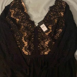 Black female dress with lace